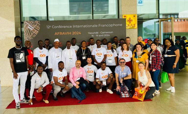 Photo de la délégation de Coalition PLUS à l’AFRAVIH Yaoundé 2024.